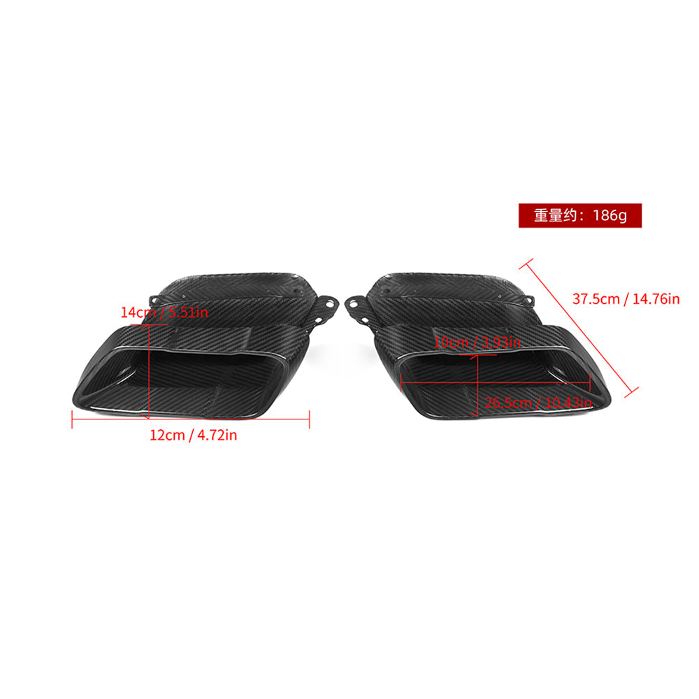 TOWMA. - SooQoo BMW X5 G05 Prepreg Carbon Fiber Exhaust Tips