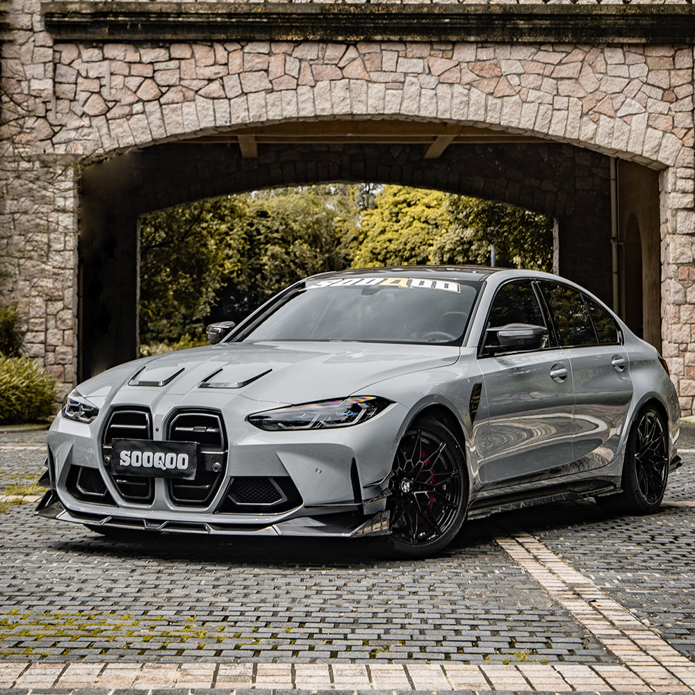 BMW M3 G81 carbon side skirts gemonteerd