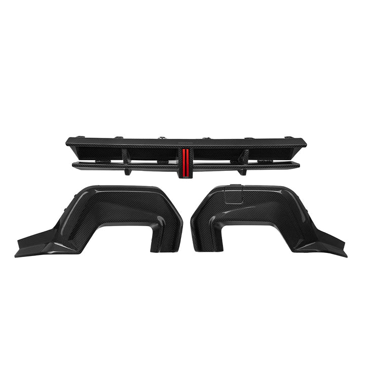 TOWMA. - SooQoo BMW 2 Serie F74 Prepreg Carbon Fiber Rear Diffuser With Brake Light