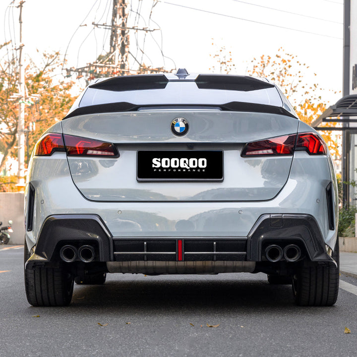 TOWMA. - SooQoo BMW 2 Serie F74 Prepreg Carbon Fiber Rear Diffuser With Brake Light