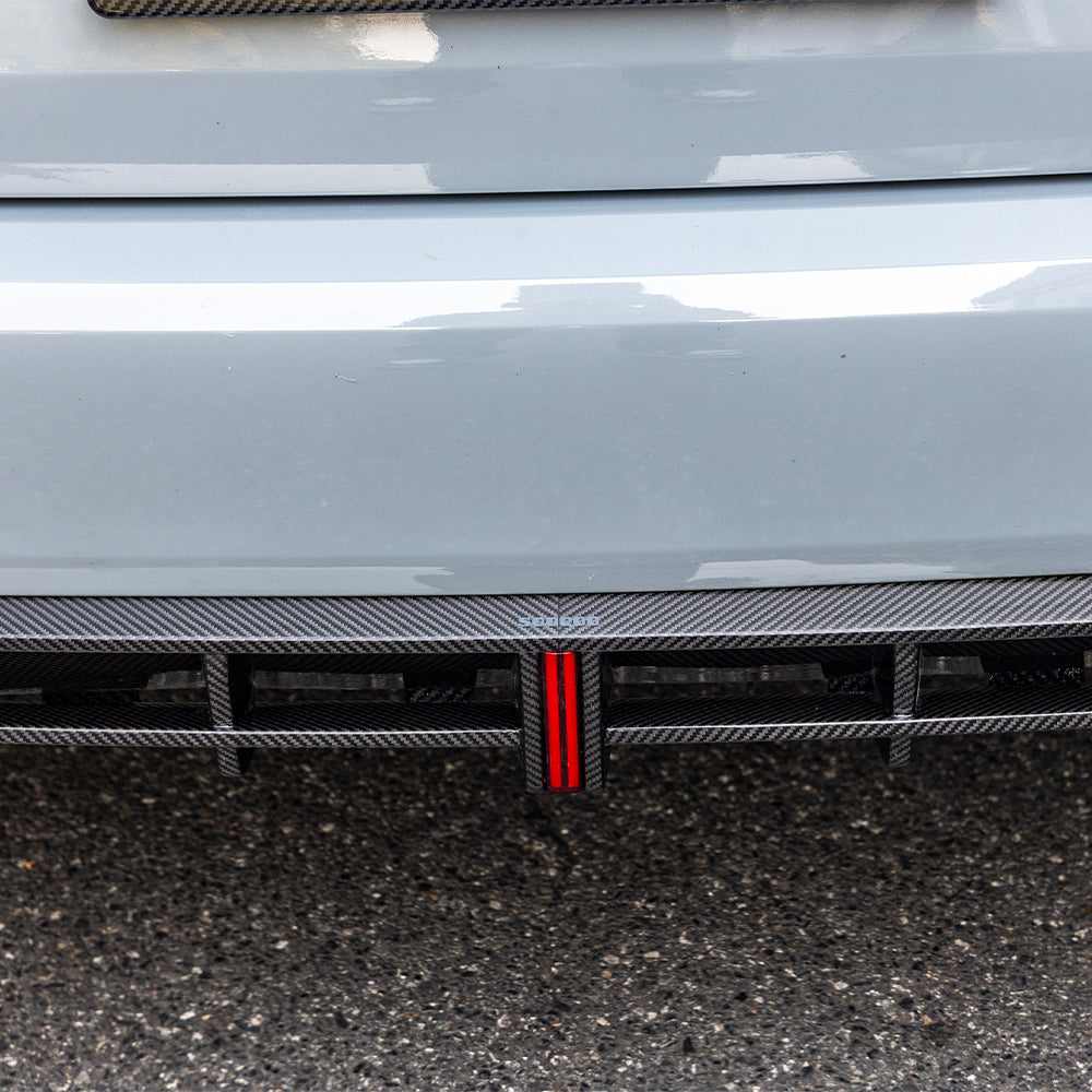 TOWMA. - SooQoo BMW 2 Serie F74 Prepreg Carbon Fiber Rear Diffuser With Brake Light