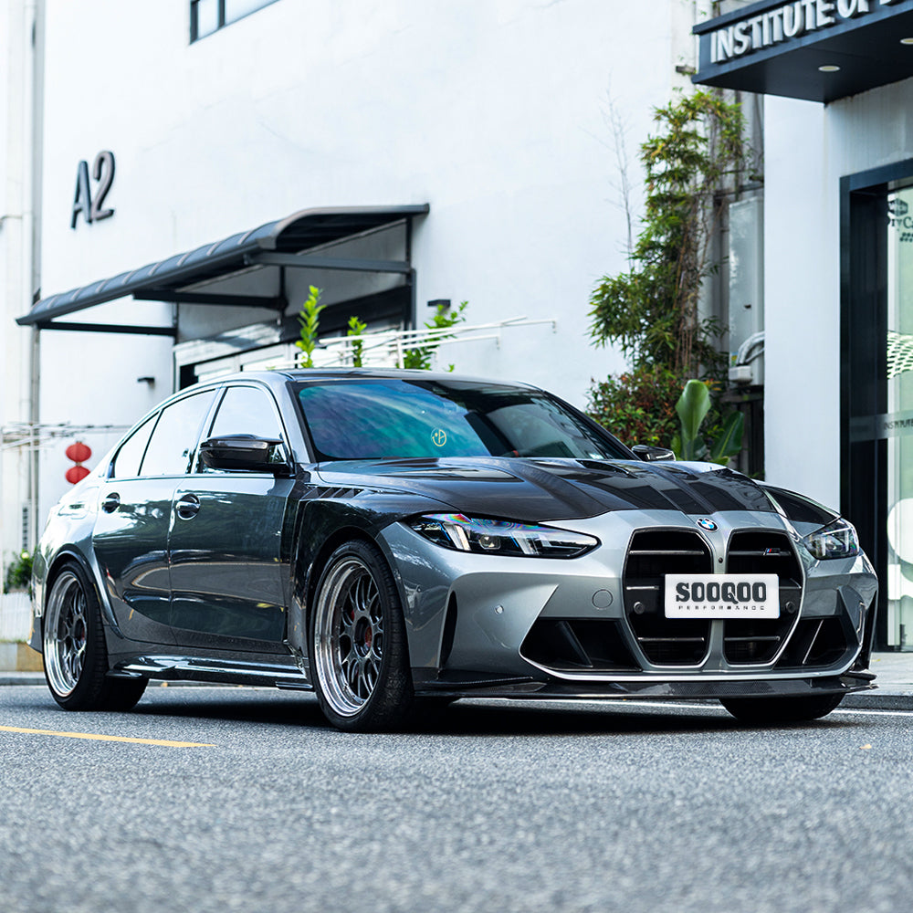 BMW M3 G81 carbon fender gemonteerd