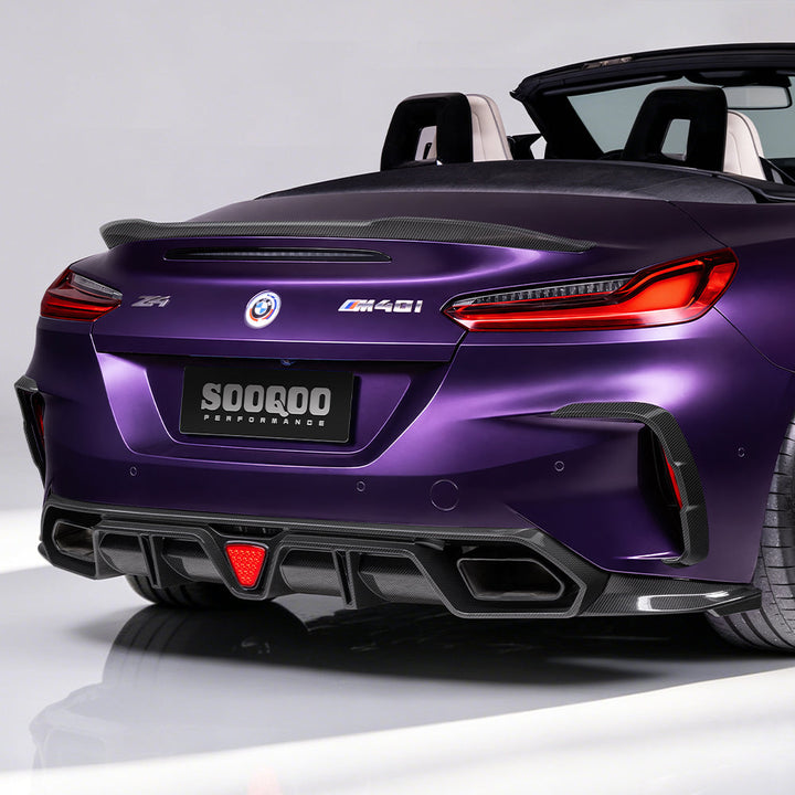 TOWMA. - SooQoo BMW Z4 G29 Prepreg Carbon Fiber Rear Bumper Inserts