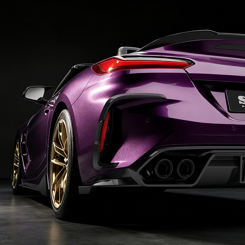 TOWMA. - SooQoo BMW Z4 G29 Prepreg Carbon Fiber Rear Bumper Inserts