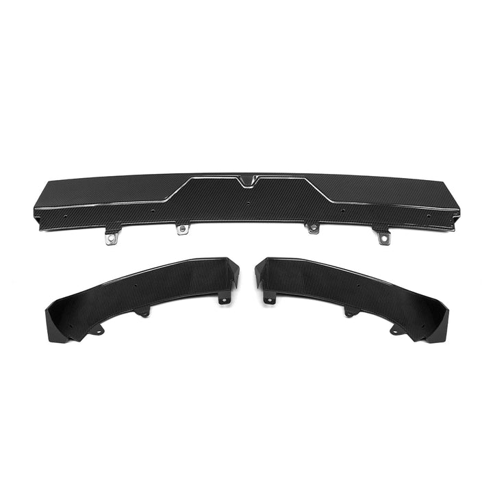 SOOQOO X7 G07 LCI front spoiler carbon weave close-up