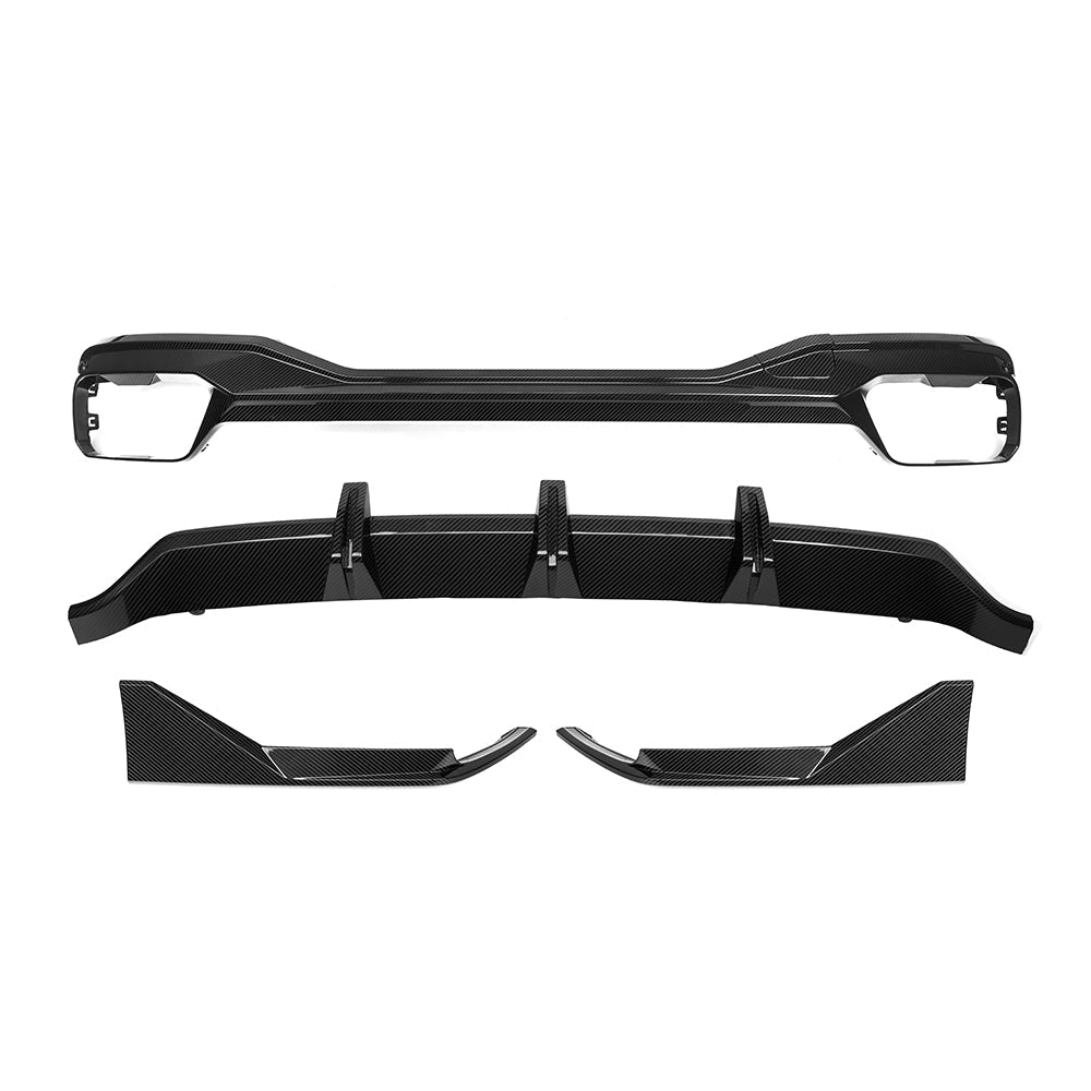 SOOQOO X7 G07 diffuser drie vinnen carbon detail