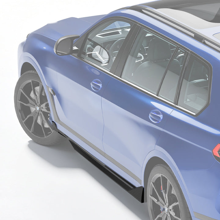 SOOQOO BMW X7 G07 prepreg carbon fiber side skirts