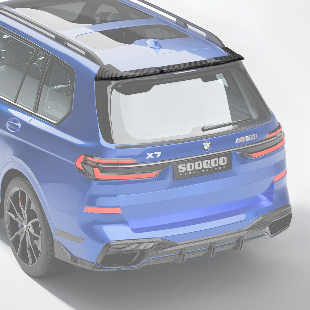 SOOQOO BMW X7 G07 prepreg carbon fiber roof spoiler