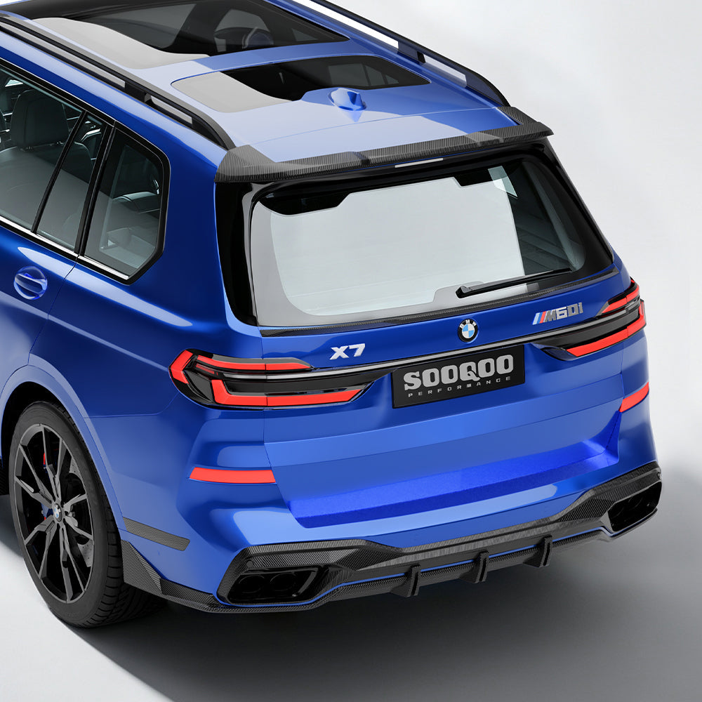 BMW X7 G07 carbon dakspoiler gemonteerd