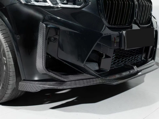 BMW F98 X4M LCI Carbon Fiber Front Flaps Corners