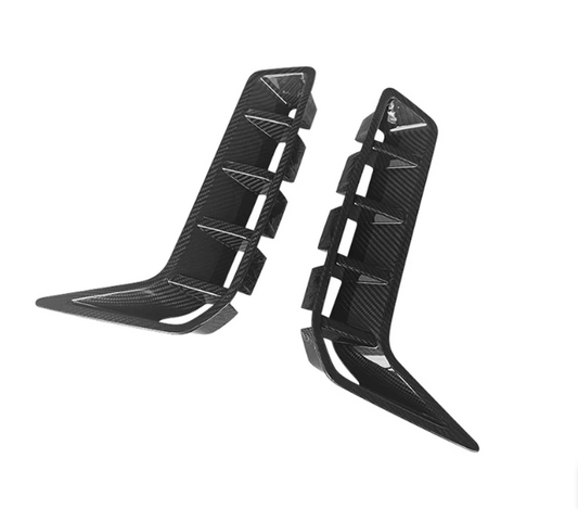 BMW X5 G05 Carbon Fiber LCI Front Bumper Air Ducts Trim Add-on